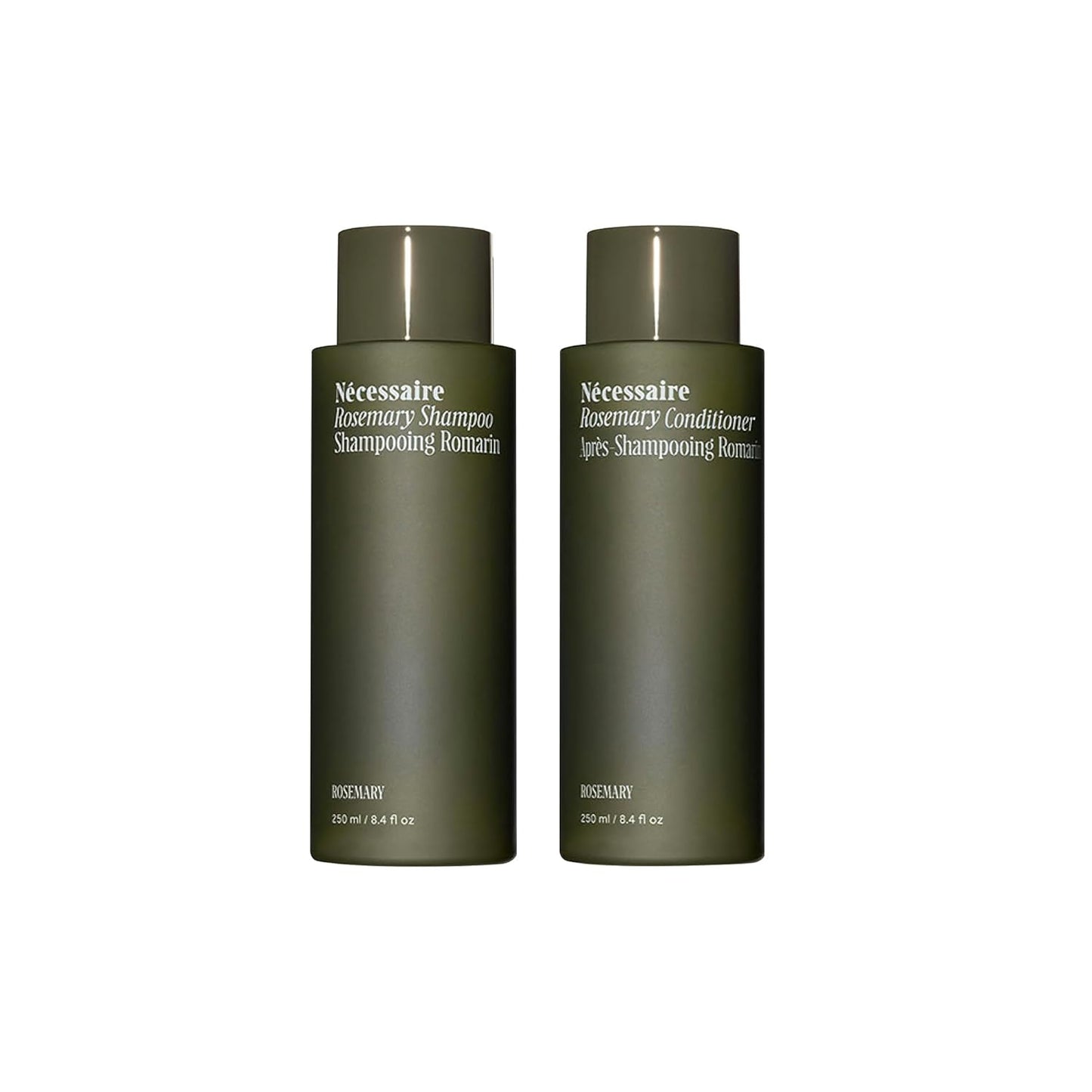Nécessaire Rosemary Hair Duo - Rosemary Shampoo and Conditioner for Women + Men. Rosemary Oil + Proteins For Stronger Hair. Good for All Hair Types/Textures. 250 ml / 8.4 fl oz