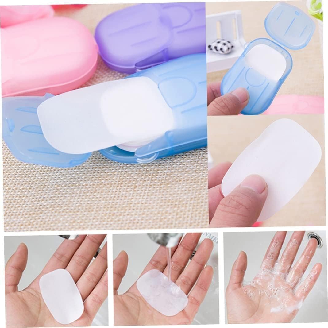 5 Boxes 500 Sheets Disposable Soap Paper Hand Cleaner Fragrance Mini Color Soap Paper for School Indoor, Outdoor, Travel, Camping Hiking Soap Shampoo Biodegradable Hand Washing Sheets for