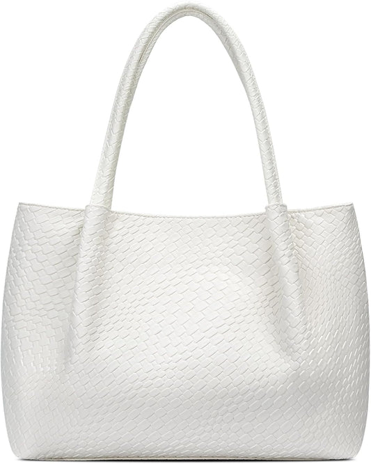 KKXIU Tote Bag for Women Vegan Leather Shoulder Purse Large Capacity Travel Bag