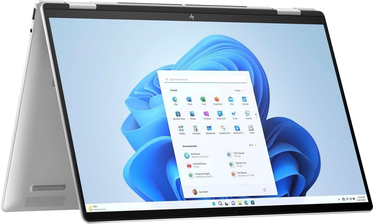HP Envy x360 2-in-1 AI PC Laptop | 16" WUXGA IPS Touch | Intel 12-core Ultra 5 125U (>i7-1335U) | 16GB DDR5 1TB SSD Backlit Thunderbolt USB-C Poly Studio Privacy Camera Win11Pro Silver + HDMI Cable