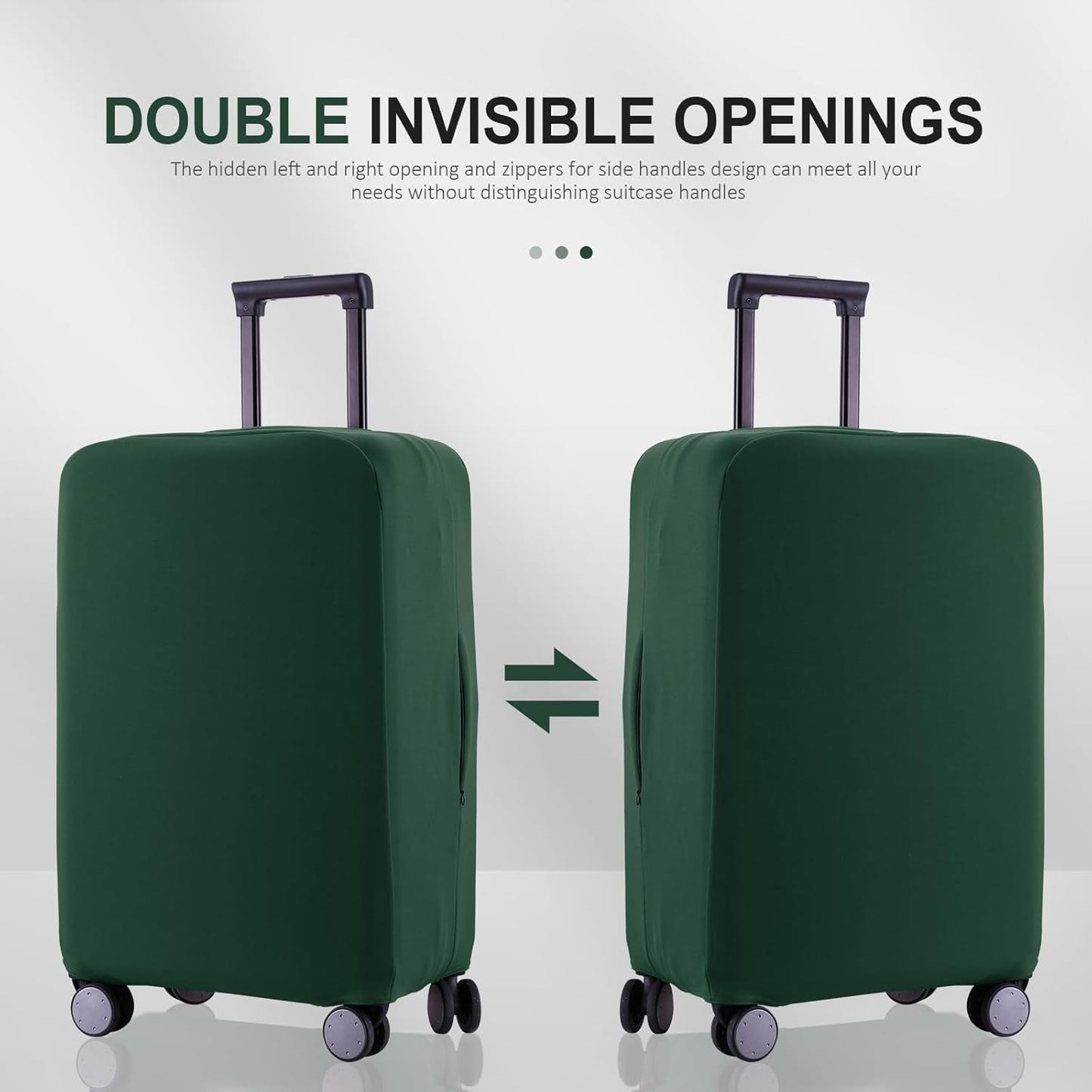 Travel Luggage Cover Suitcase Protector Scratch-Resistant Fit 19-31 Inch Suitcase, Not Included Suitcase (Avocado Green, XL(28-29 inch))