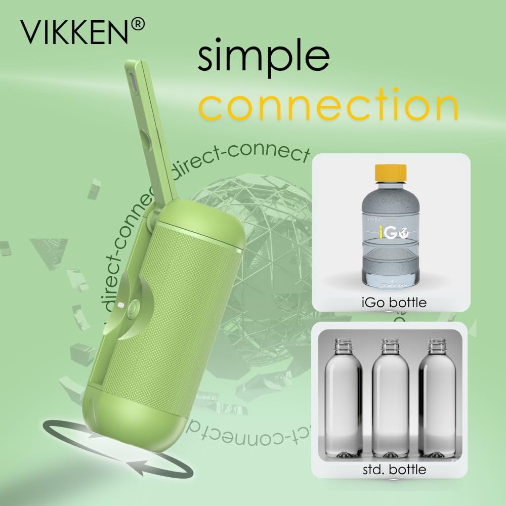 VIKKEN® 250ml iGo X Portable Travel Bidet USB-Type C Rechargeable Electric Mobile Handheld Ultra Strong Water Spray Personal Hygiene Self Care for Women & Men