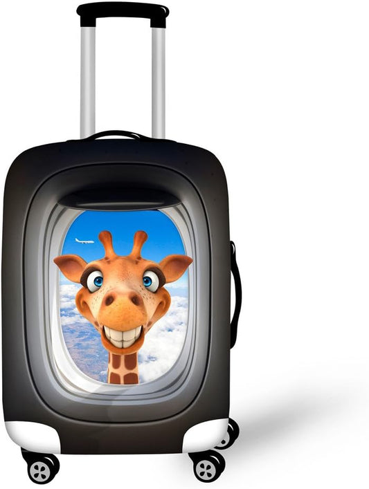 Giragge Animal Cute Travel Suitcas Cover Luggage Protector Fits 22-25 Inch Baggage Spandex with Zipper