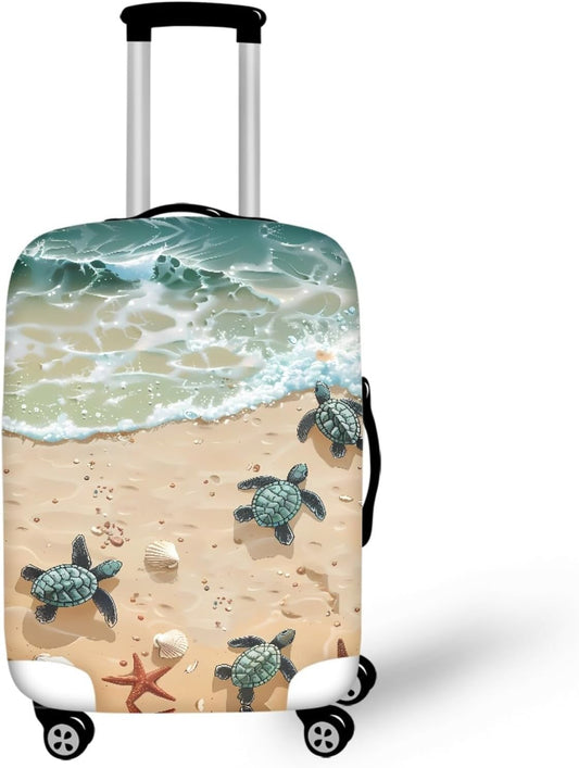 Sea Turtles Luggage Cover Anti-scratch Dustproof Suitvase Protector Fits 18-21 Inch