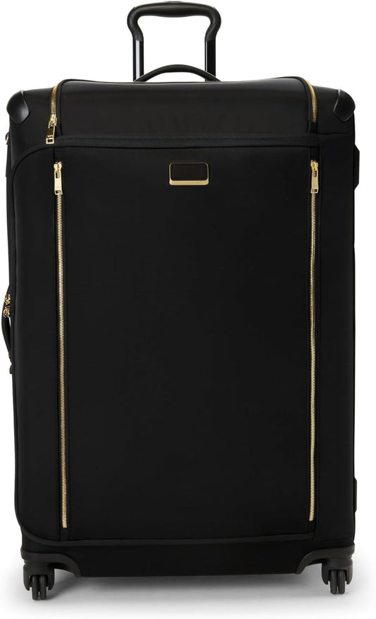 TUMI - Voyageur Leger 4 Wheeled Luggage - Women's Lightweight and Spacious, Sleek Silhouette, Durable Premium Suitcase - 29" Extended Trip Expandable Packing Case, Black with Gold Hardware