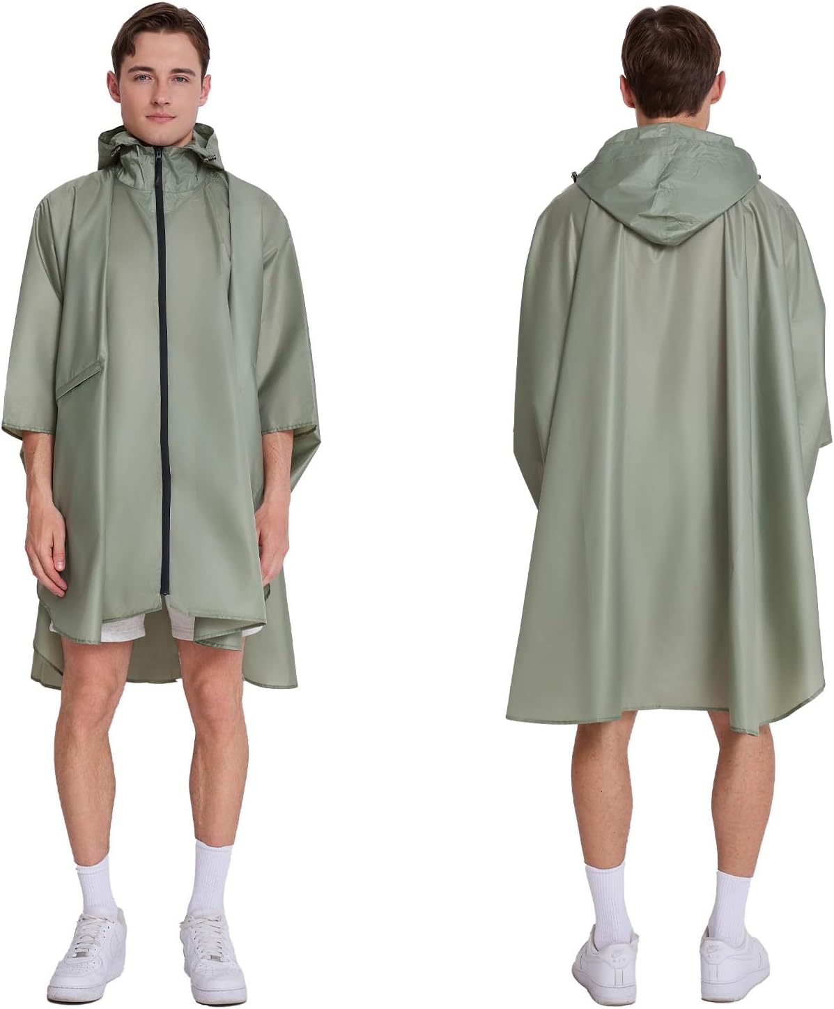 Cloak raincoat Unisex poncho Adult hooded men and women with pockets Mountaineering hiking rainstorm prevention