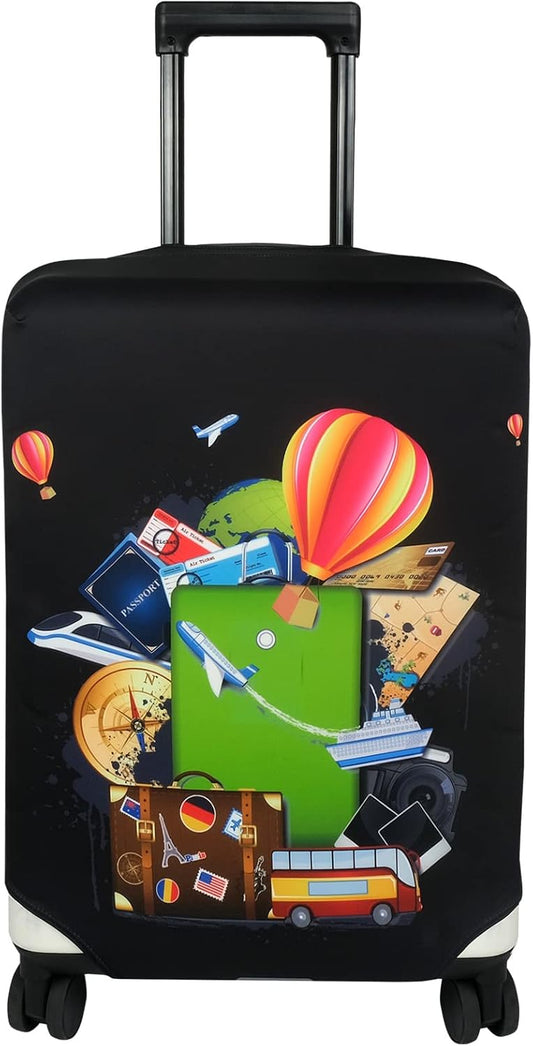 Explore Land Luggage Cover Suitcase Protector Fits 18-22 Inch Case (Travel, S)