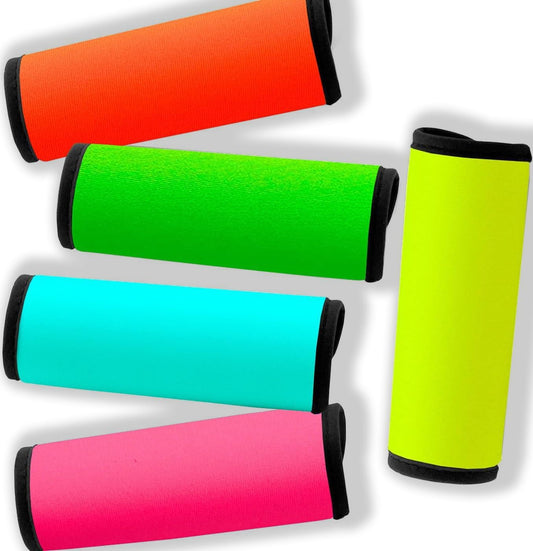 Neoprene Luggage Handle Wraps for Traveling Bright Color Luggage Tags|Handle Wraps|Handle Covers (5 Colors)