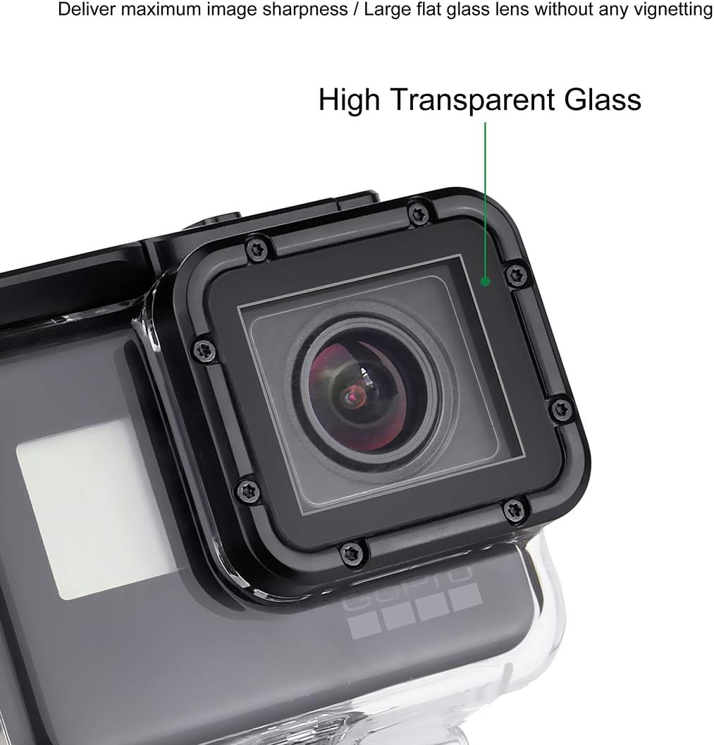 Skeleton Housing Case for Hero 2018/7/6/5 Black - GoPro Side Open Case USB Pass Through for Long-Time Recording/Live Streaming