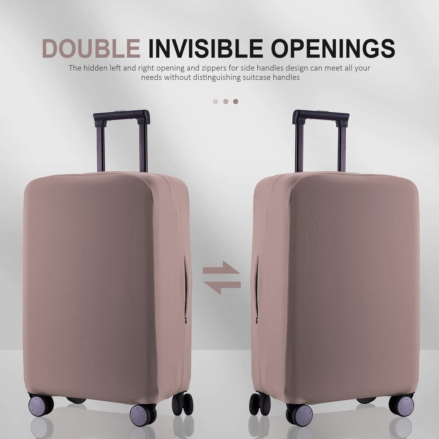 Travel Luggage Cover - Scratch-Resistant Fit 19-31 Inch, Khaki, XL(28-29 inch)