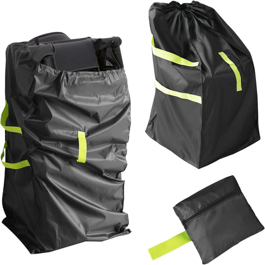 Gate Cheak Stroller Bag for Airplane Travel, Standard or Double Stroller Travel Bag For Airplane, Waterproof Travel Carry Bag, Large Stroller Cover, Black