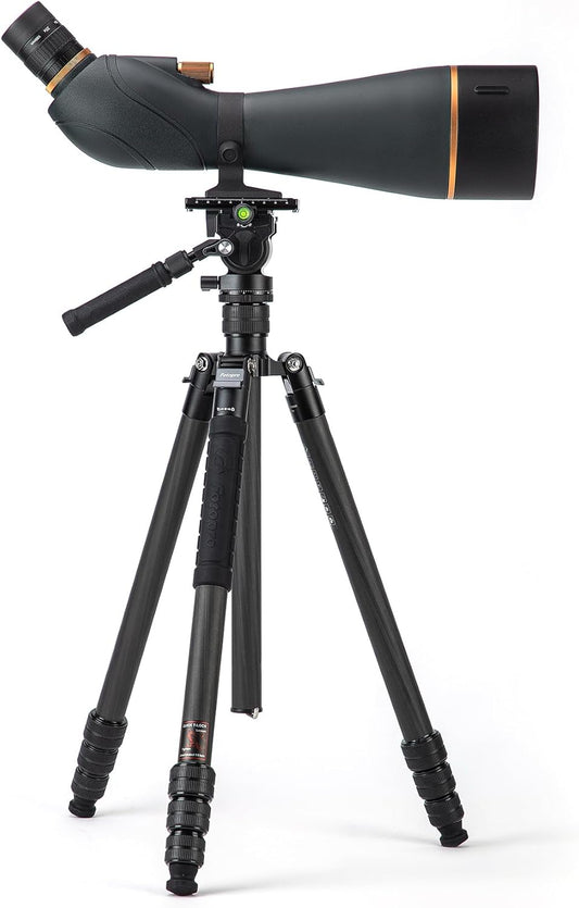 Fotopro 25-75x100 Spotting Scope for Bird Watching, X-Go Max E 2 Carbon Fiber Travel Tripod, Compact and Lightweight for Wildlife and Moon Viewing