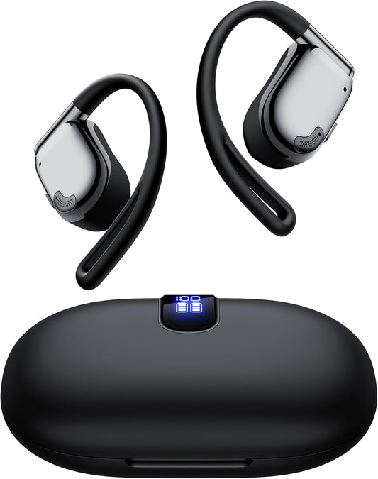 AI Translation Earbuds Real Time, 164 Languages & Accents, 4-in-1 Translator Earbuds Open Ear with 90H Playtime Audifonos Traductores Inglés Español Translation Headphones for Travel Business Meeting