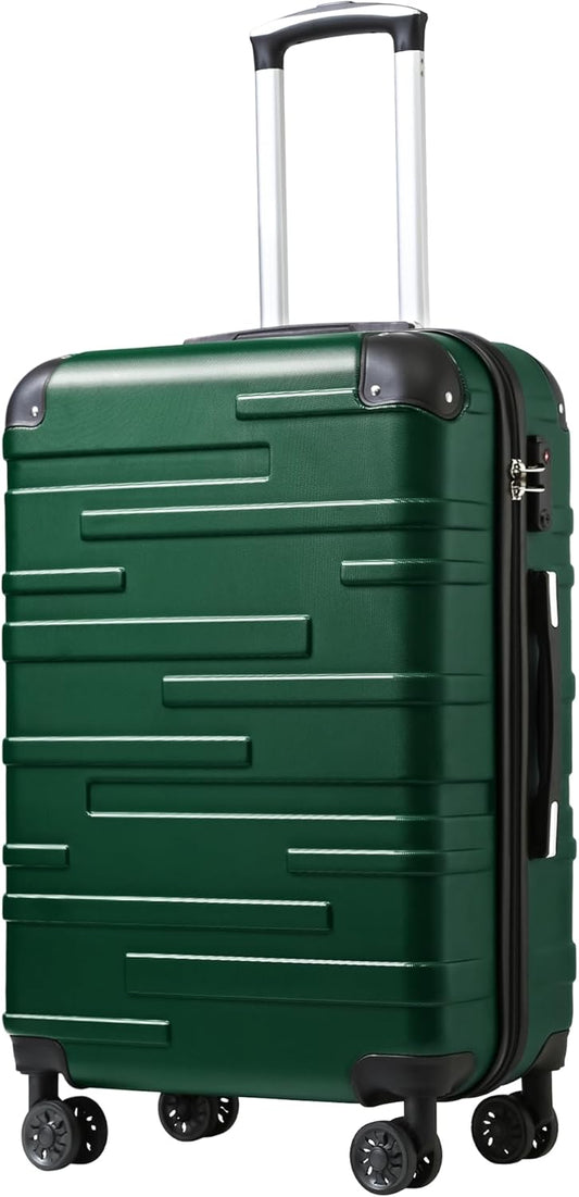 Coolife Luggage Suitcase Carry-on Hardside Travel Luggage TSA Lock Spinner Telescopic Handle