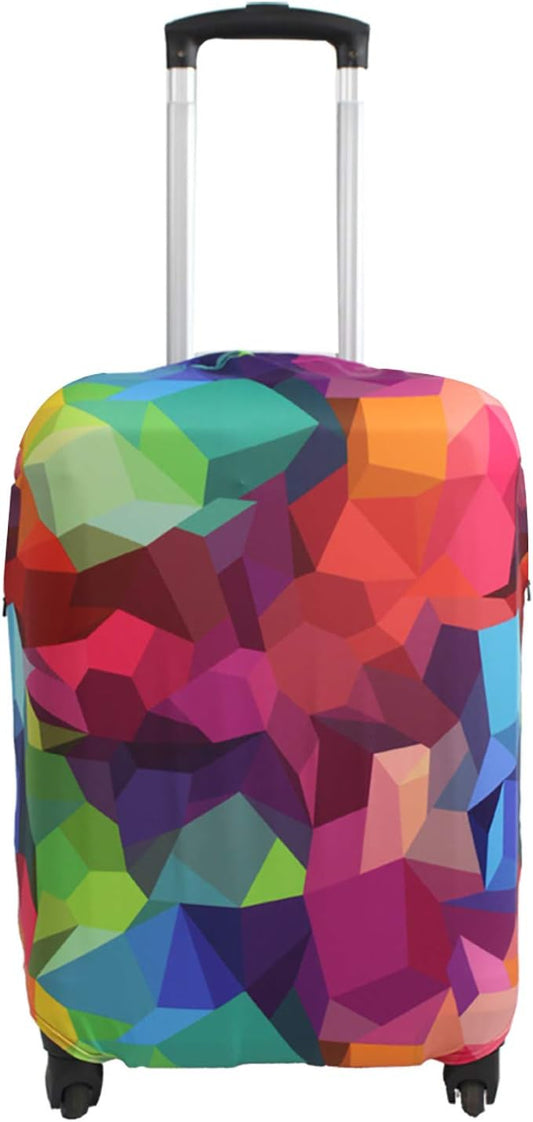 Explore Land Travel Luggage Cover Suitcase Protector Fits 27-30 Inch Case (Geometry, L)