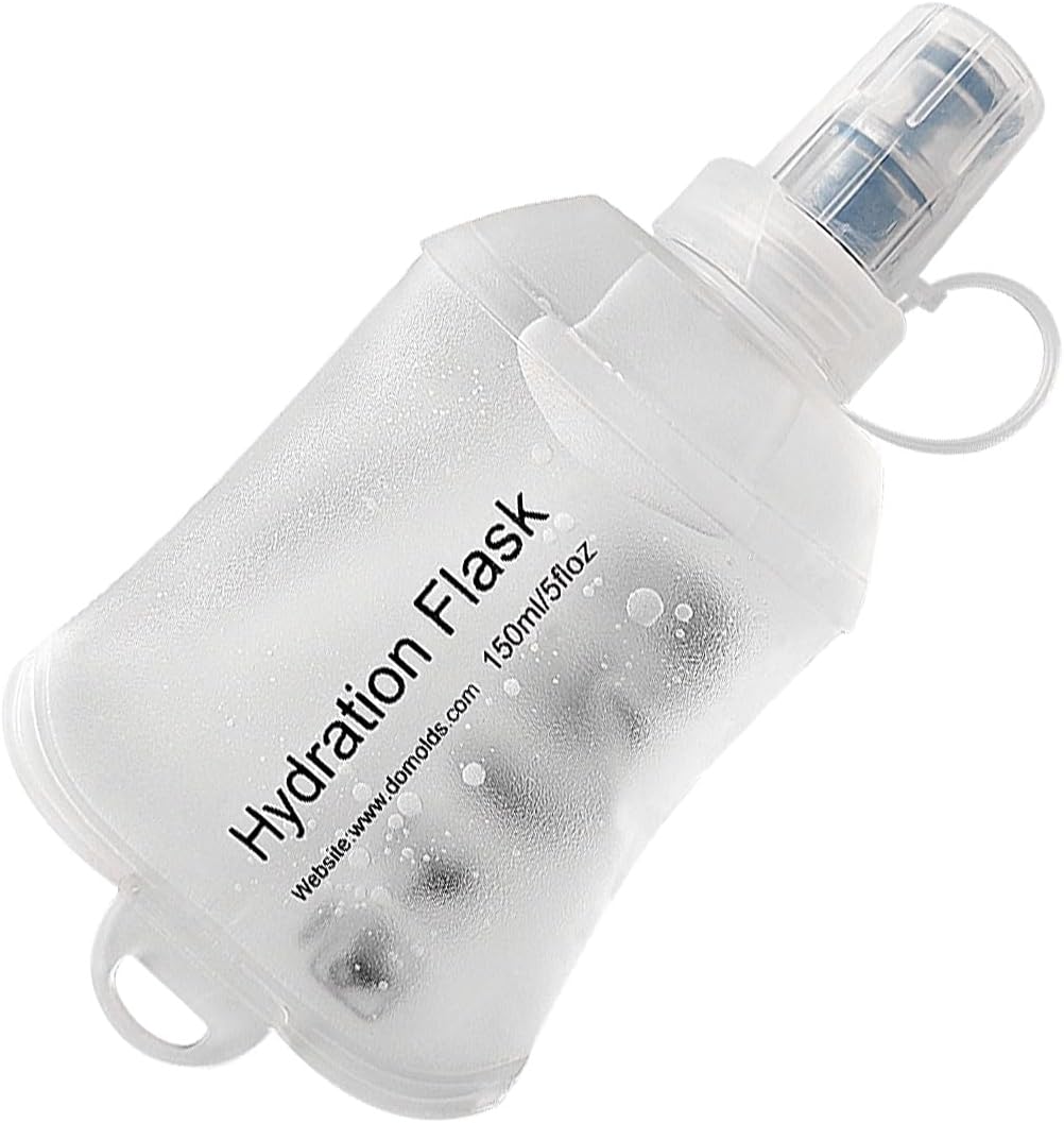 AXEN Soft Flask TPU Foldable Running Hydration Flask, Soft Collapsible Water Bottle for Hydration Pack Cycling Marathon Running Hiking