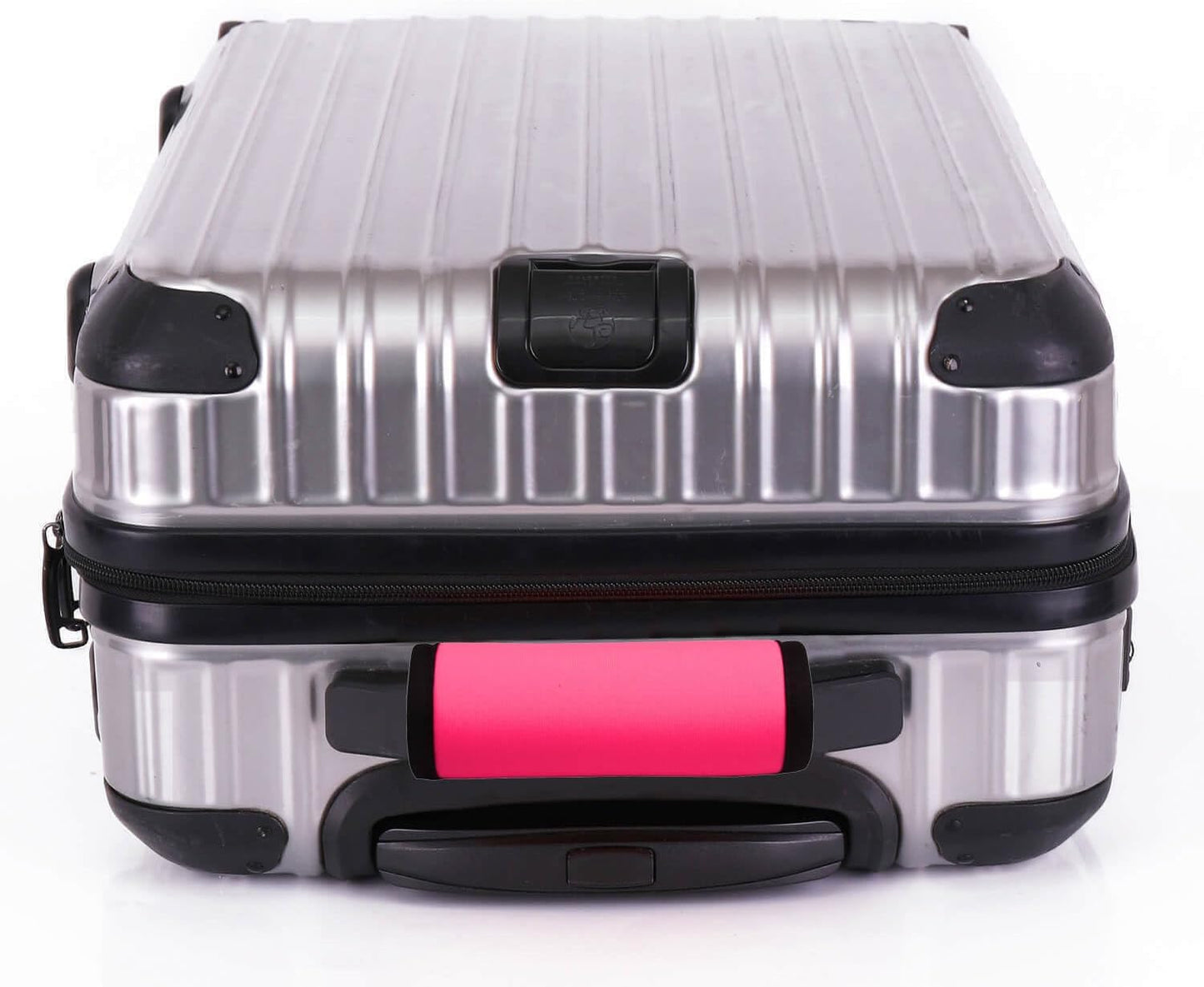 Neoprene Luggage Handle Wraps for Traveling Bright Color Luggage Tags|Handle Wraps|Handle Covers (Pink 01)