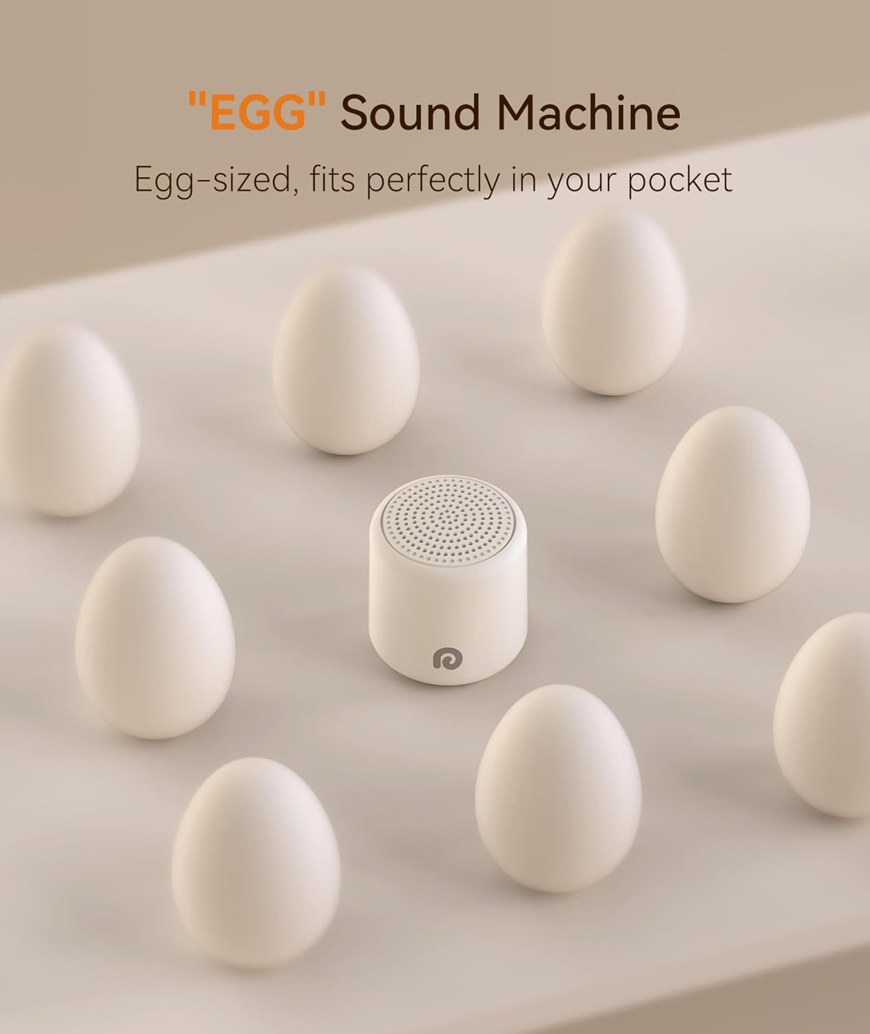 Dreamegg White Noise Sound Machine - Portable Sound Machine for Sleep, Travel Sound Machine for Baby Adults, 16 Nature Sound, Timer, White Noise Machine for Sleeping Office Privacy Home Gift, 2 Pack