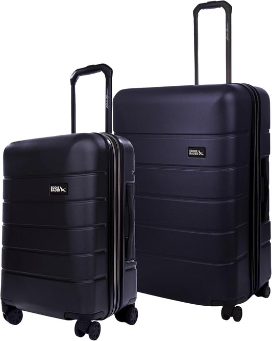 Eddie Bauer Glacier Carry-On 22" and Checked 30" Luggage | Hardside | Spinner Wheels | Expandable | Lightweight | Travel Essentials - Storm Blue
