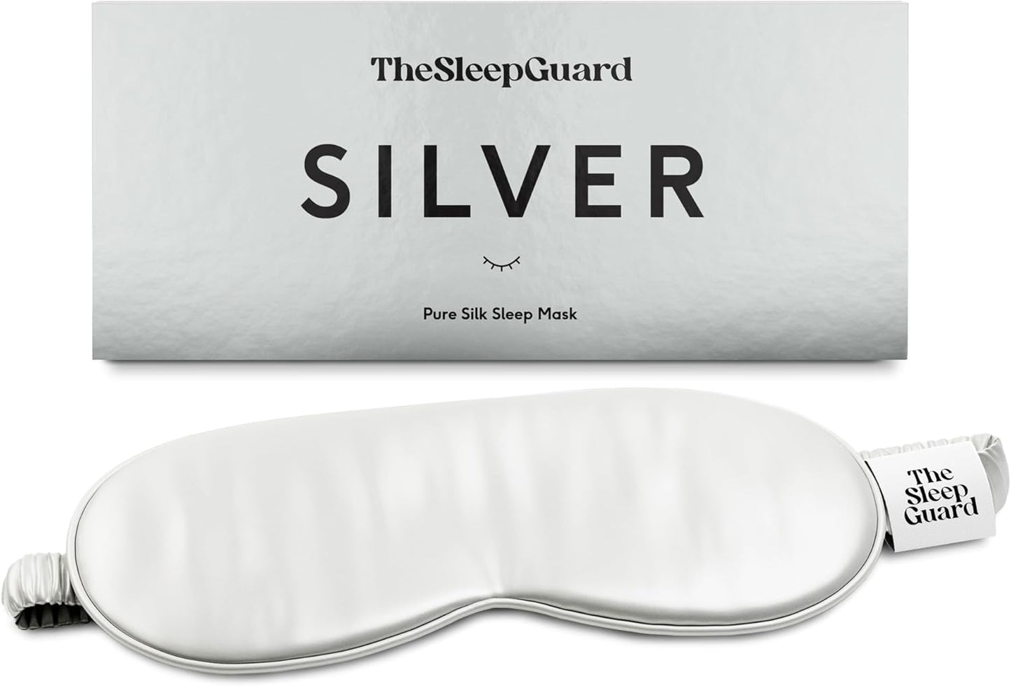 Pure Silk Sleep Mask [100% 6A Mulberry Silk, 22 Momme] Light Blocking Travel Essentials. Eye Masks for Sleeping. Black Oeko-Tex Blindfold. Eye Covers for Men & Women