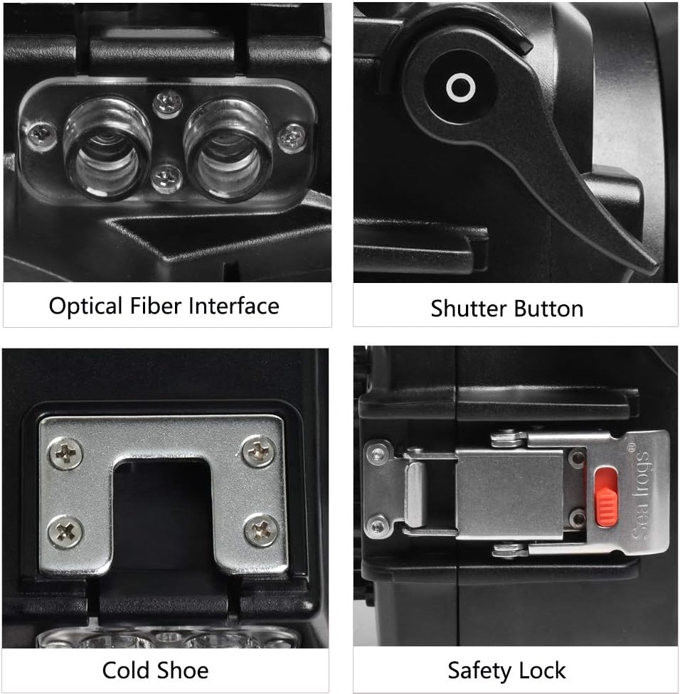 Sea frogs Underwater Camera Case Compatible with Canon EOS M6 Mark II 28MM IPX8 40m/130ft Maximum Diving Depth Waterproof Camera Housing for Diving, Surfing, Rowing, Skiing