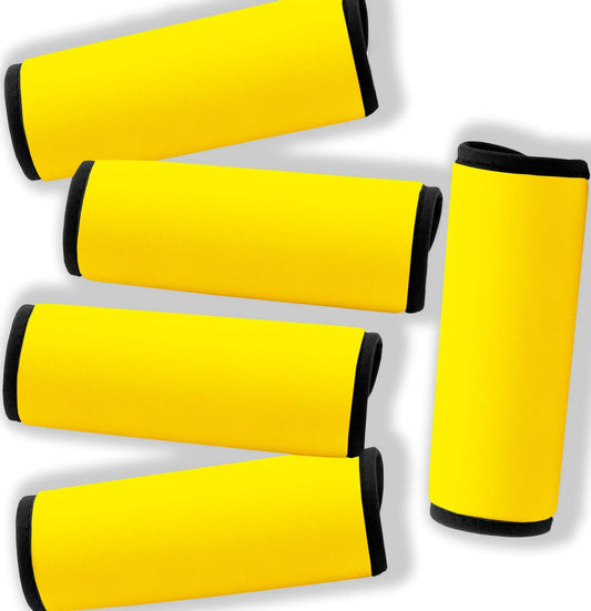 Neoprene Luggage Handle Wraps for Traveling Bright Color Luggage Tags|Handle Wraps|Handle Covers (Gold)