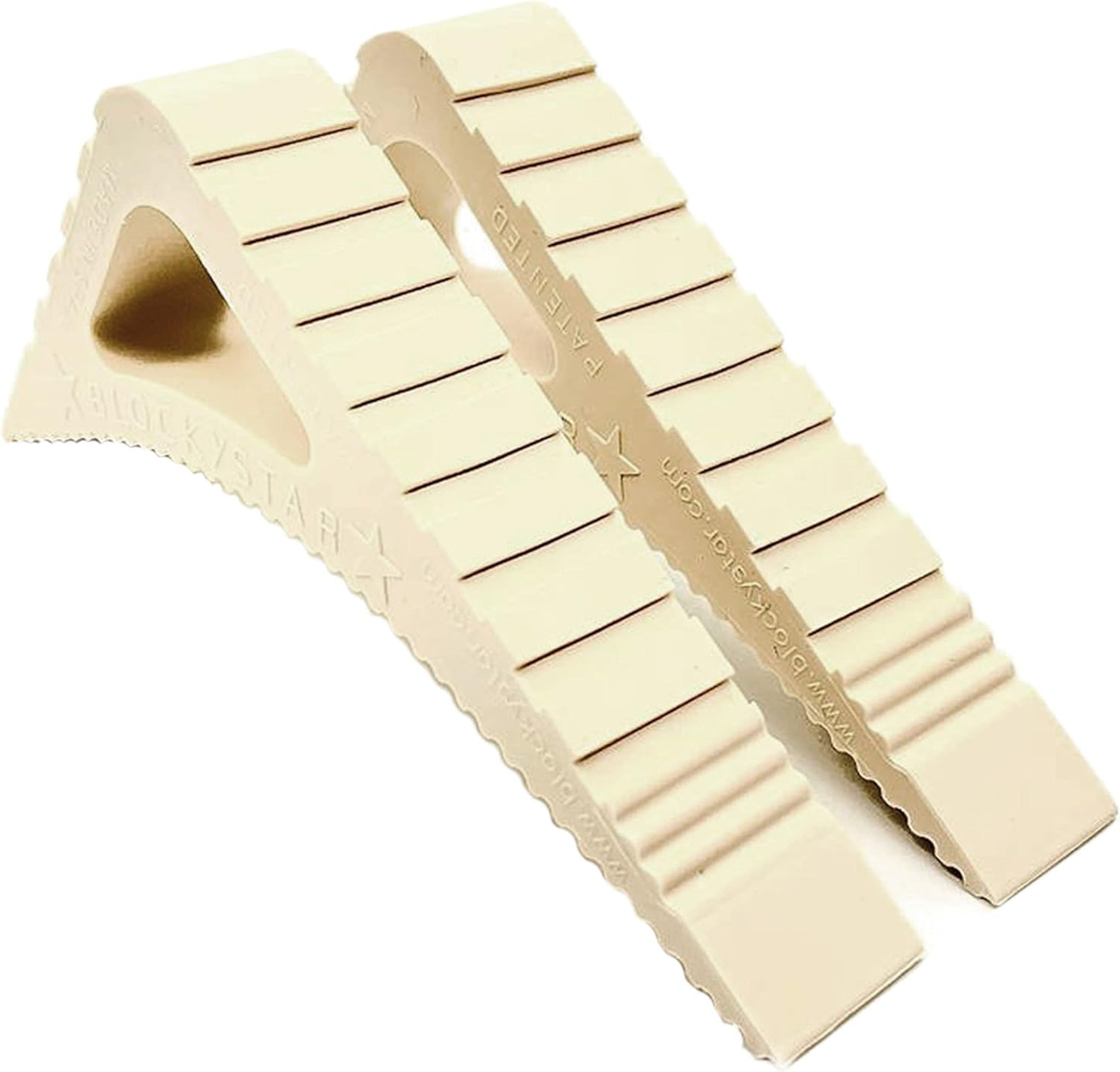 Pekasa Door Stopper & Window Wedge, Rubber Door Stopper, Award Winning Door Wedge Stopper Works on Mutli Floor Surface, Door Stoppers for Bottom of Door, Colorful Large Doorstop Wedge, Vanilla Cream