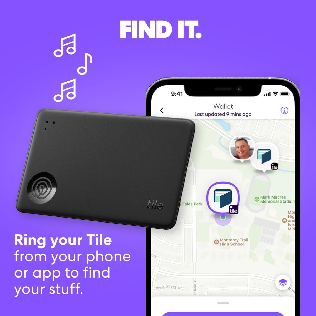 Tile by Life360 Slim - Wallet Finder, Bluetooth Tracker and Item Locator for Luggage Tags, Passports and More. Both iOS and Android Compatible. Phone Finder. 2-Pack (Black)