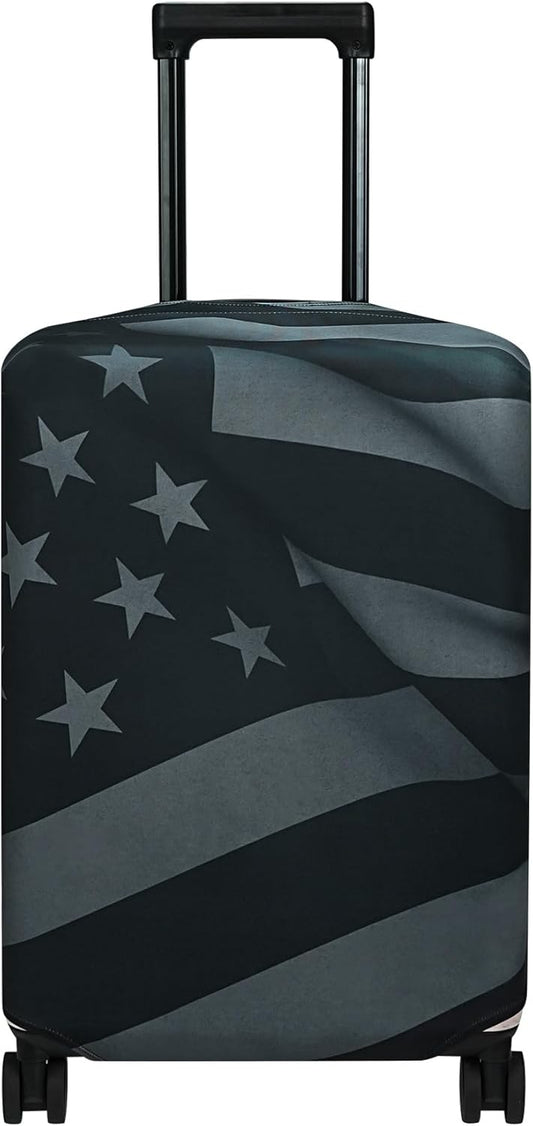 Explore Land Travel Luggage Cover Suitcase Protector Fits 18-22 Inch Case (Flag, S)