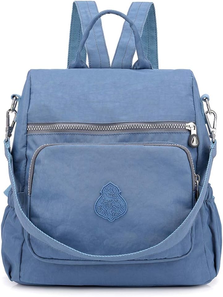 MINTEGRA Women Shoulder Backpack Multi-Pocket Nylon Purse Large Capacity Waterproof Casual Daypack