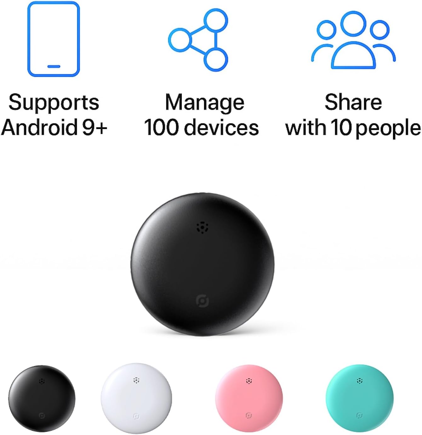 air Tags-4 Pack Android,Android Compatible Air Tracker Tag - Tracker Tags for Android Phones, Supports Google Find My Device, 2025 New Model (Black 4 Pack)