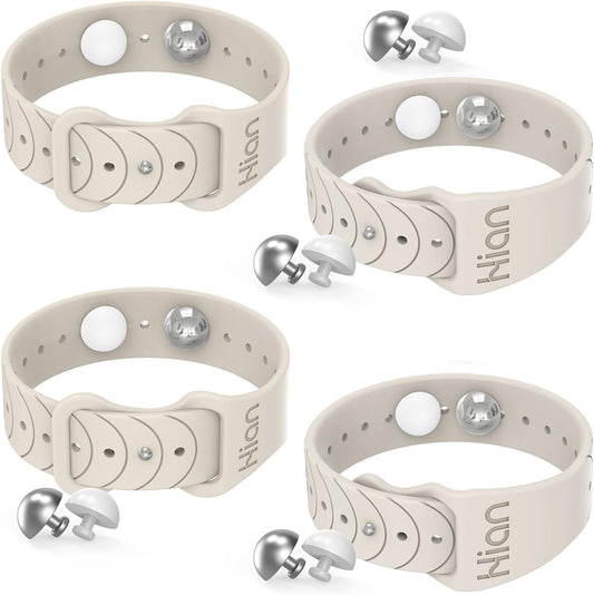 Hion Motion Sickness Bracelets Sea Sickness Wristbands for Motion Sickness/Morning Sickness/Pregnancy Nausea Anti Nausea Bands Acupressure Wristband Motion Sickness Bands（2Pairs Starlight