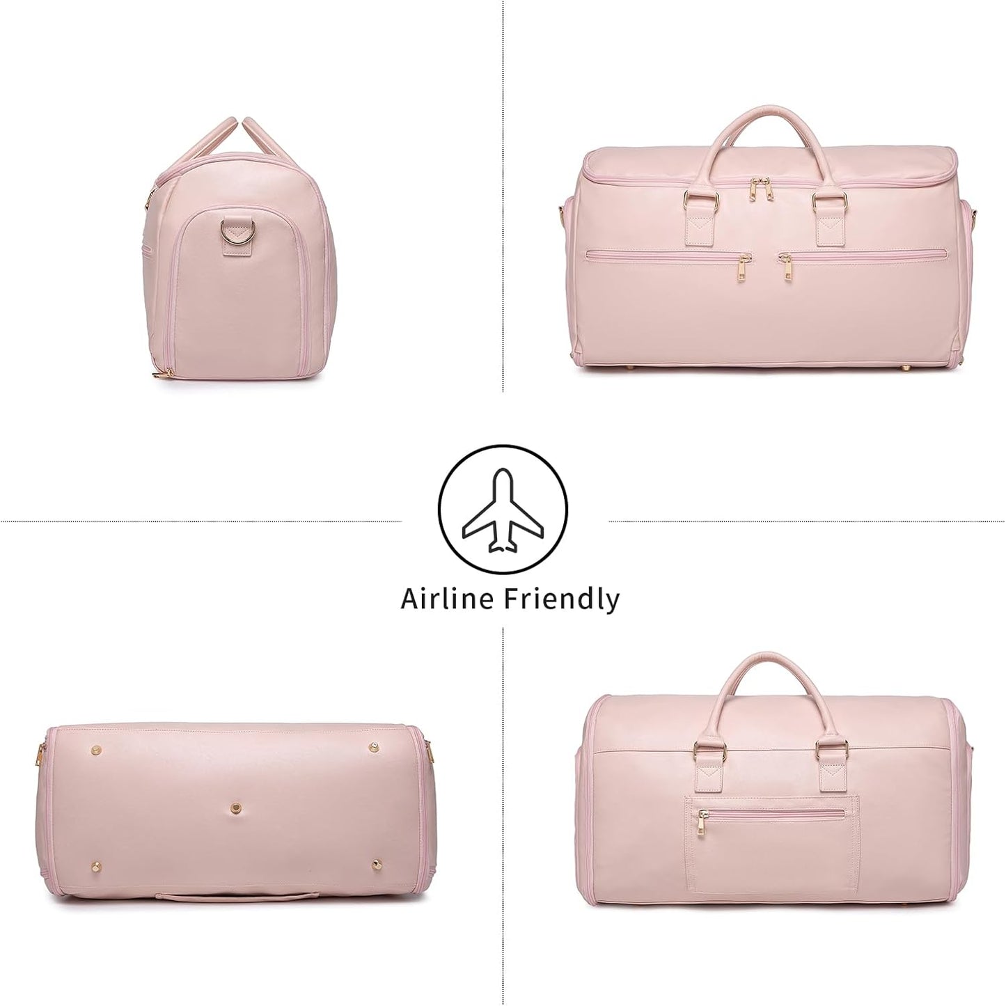 Carry On Garment Bag for Travel, Convertible Travel Garment Bag for Men Women, 2 in 1 Hanging Suitcase Suit Business Travel Bag