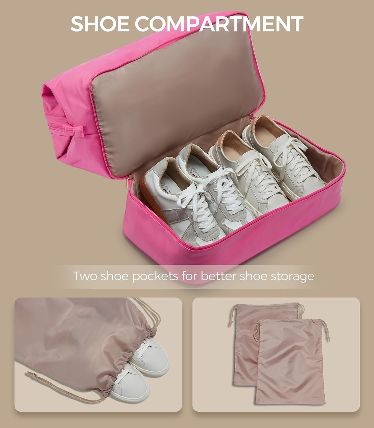 Weekender Bags for Women, Large Travel Duffel Bag with Shoes Compartment, Carry On Overnight Tote Bags with Toiletry Bag