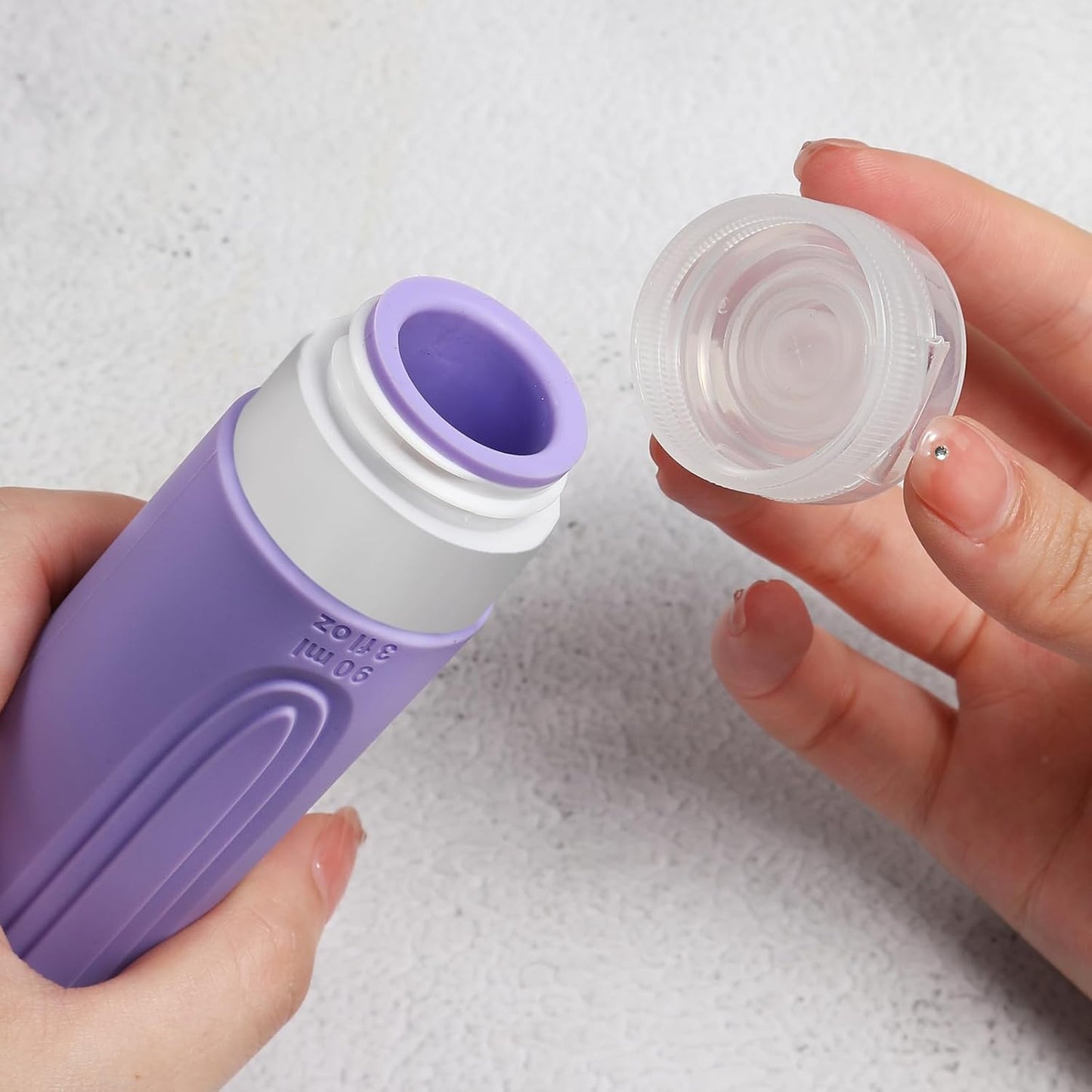 Travel Bottles for Toiletries, 5 Pack TSA Approved Travel Size Containers, 3oz Leak Proof Refillable Travel Accessories for Shampoo Conditioner, BPA Free Travel Bottles with Toiletry Bag