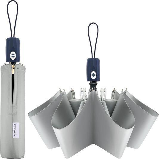 Color Glue Coating Sun Umbrella UV Protection Compact Folding Windproof Parasols Travel Auto Open Close Blocking UV 99.98%