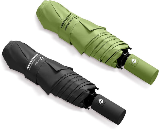 BAODINI Small UV Protection Travel Umbrella Compact for Rain and Sun UPF 50+ 41 inch Portable Umbrella for Women and Men
