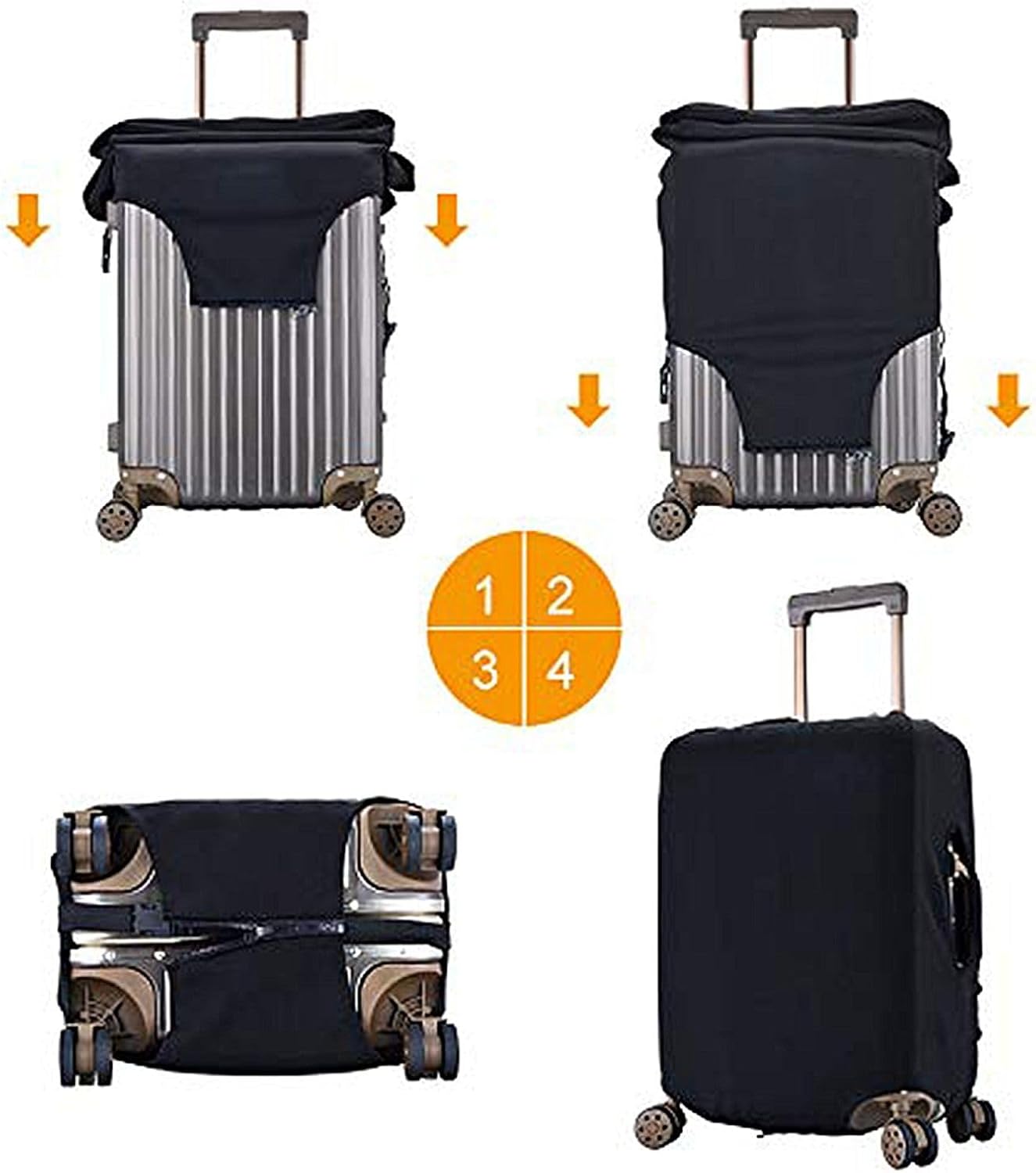 Vincent Van Gogh Starry Sky Night Luggage Cover Washable Suitcase Protector, Luggage Tag Travel Birthday Gifts For Men Women (S 18-21 Inch Luggage)
