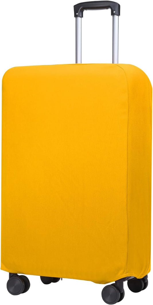 PATIKIL Luggage Cover, Suitcases Covers Elastic Carry on Cover Protector Washable Scratch-Resistant Fits 26-27 Inch Luggage for Travel Business Trips, Yellow
