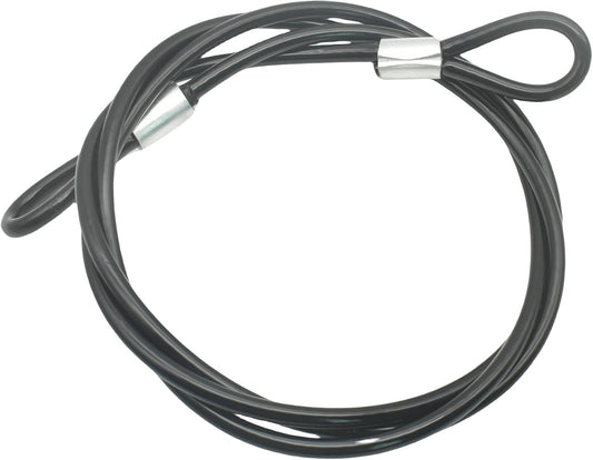 4FT 4mm Stainless Steel Outdoor Travel Security Cable Lock,Braided Steel Coated Safety Cable Luggage Lock,Safety Cable Wire Rope Double Loop Lightweight