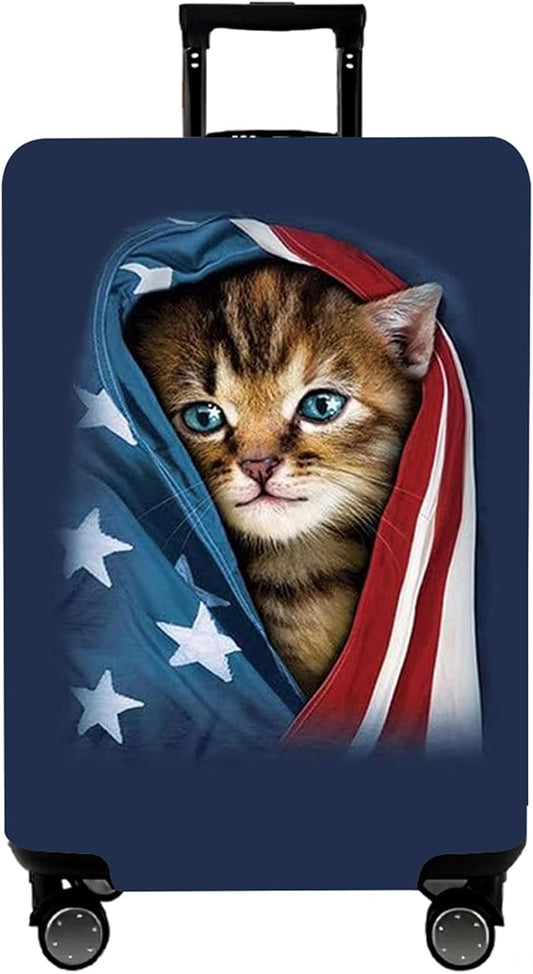 WUJIAONIAO Travel Luggage Cover Baggage Suitcase Cover Protector Skins 18-32 Inch (Cat A, S (for 18-20 inch luggage))