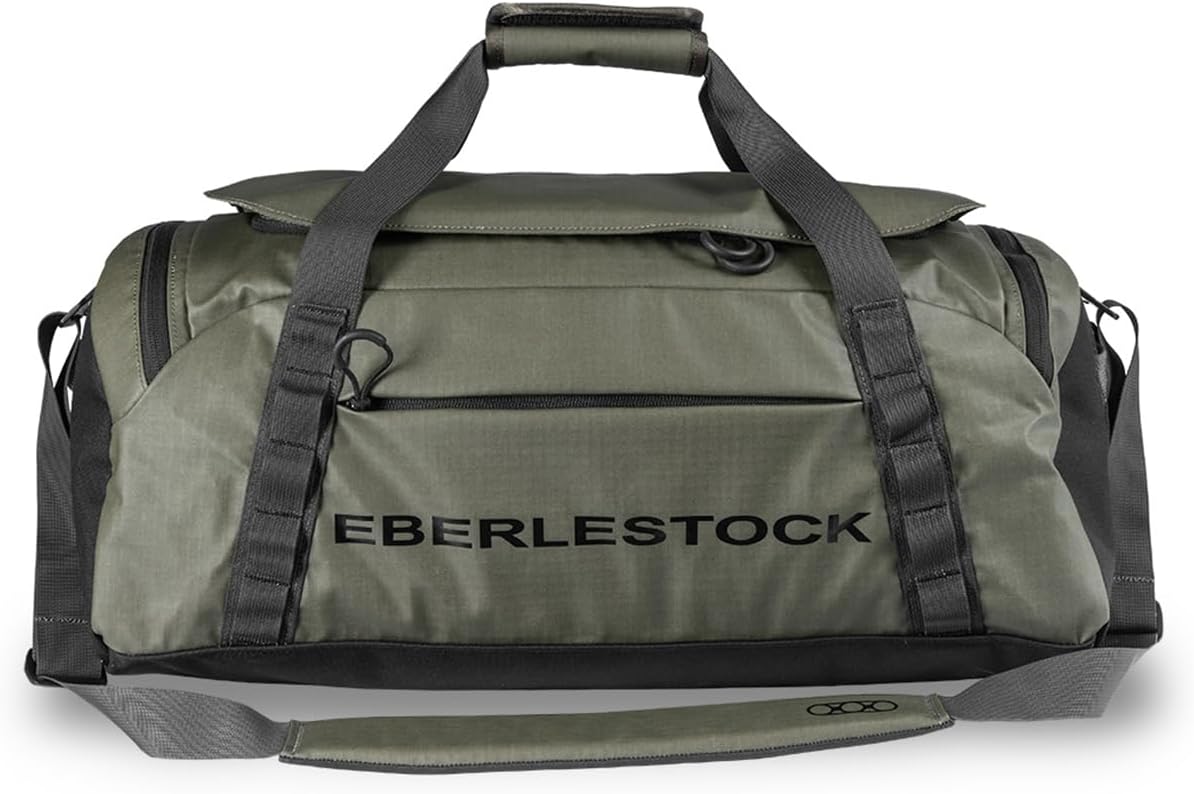 Eberlestock Hyllus Duffel Bag for Men - Durable, Water-Resistant, Small Men's Duffle Bag with Zipper Pockets, Ideal for Travel & Gym, Tactical Gear Bag, Hunting, Fishing, Camping - Military Green, 45L