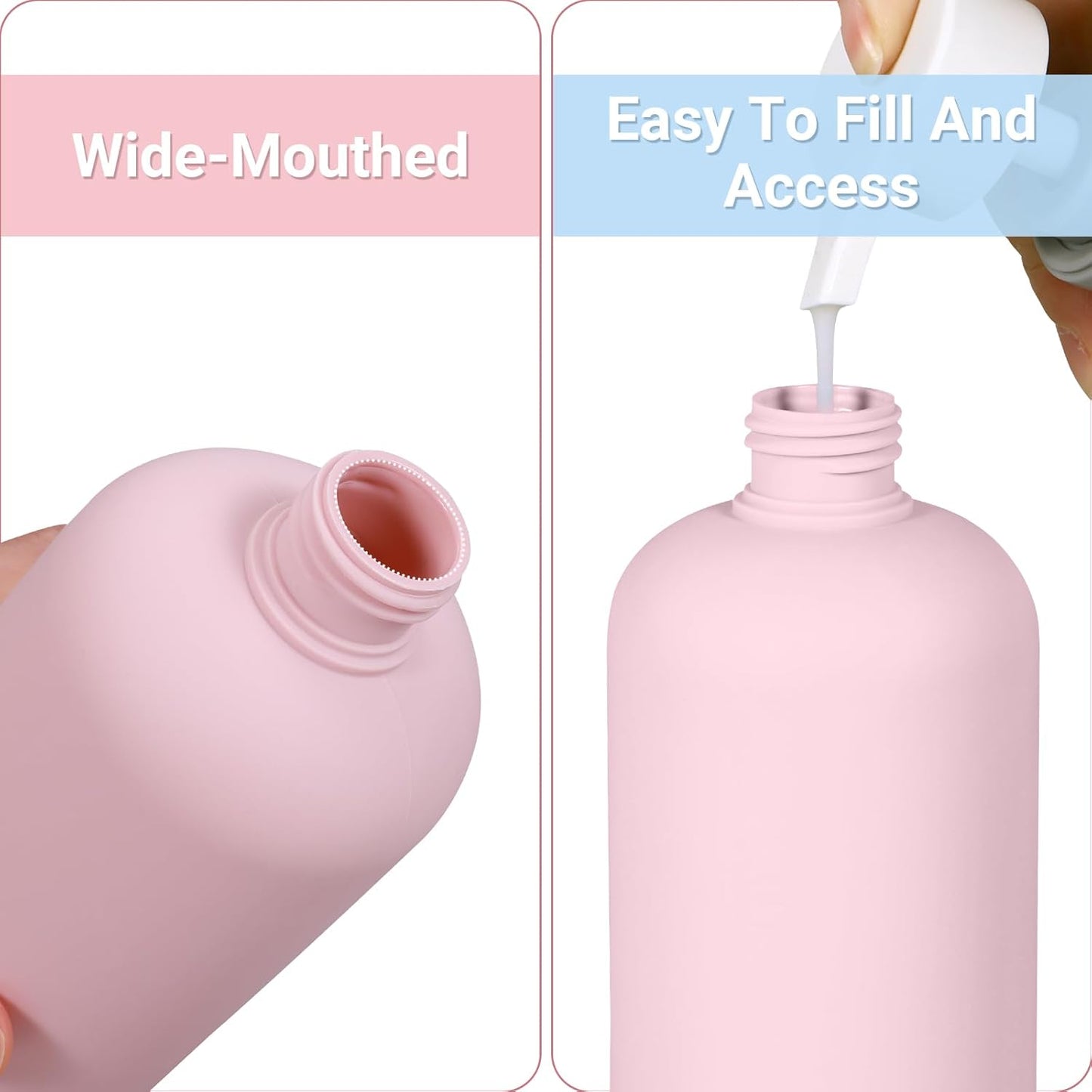 ASEVAT 8.8oz 4pack Refillable Travel Shampoo and Conditioner Bottles, Travel Size containers, Travel Bottle for toiletries, Squeeze Bottles with Flip Cap, Empty Plastic Leak Proof Travel Bottles