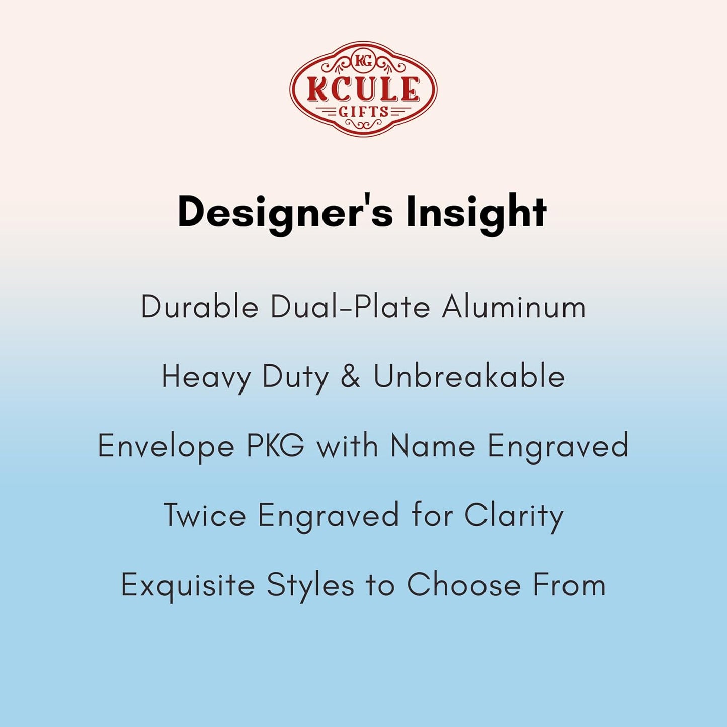 Personalized Luggage Tags: Custom Metal Luggage Tags for Suitcases, Backpacks and Bags with Your Personalized Text (Orange)