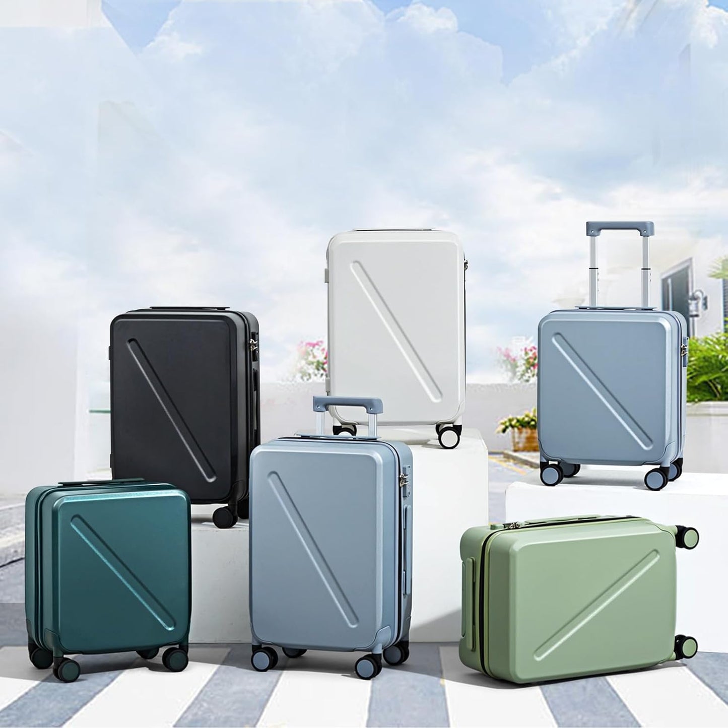 MILADA Hard Case Luggage, 24 Inch Luggage With Spinner Wheels, Checked Luggage TSA Approved Medium Suitcase Checked Bag For Women Men Business, Grey