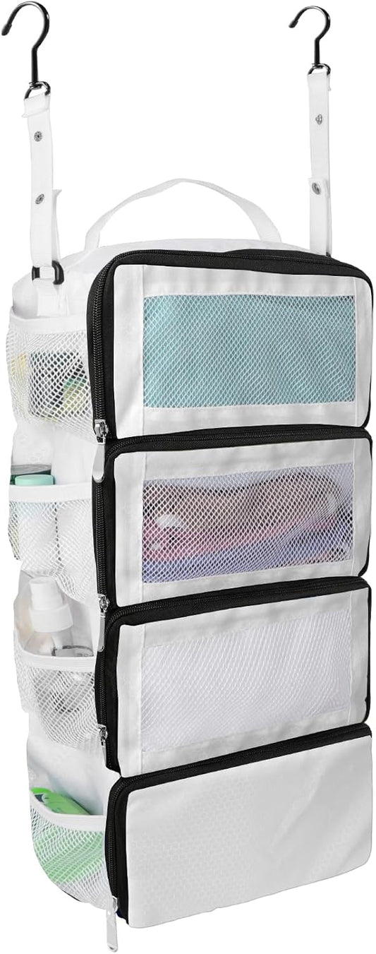 Suitcase Organizer, Travel Luggage Organizer Portable Hanging Travel Shelves Collapsible Hanging Packing Cubes for Carry on Suitcase