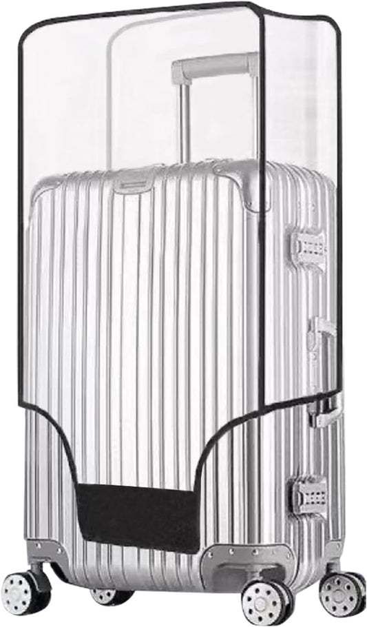 Clear Suitcase Cover - 20 24 26 28 30 Inch Waterproof PVC Suitcase Cover - Transparent Travel Suitcase Wrap - Protective Cover Case for Wheeled Luggage (30-Inch)