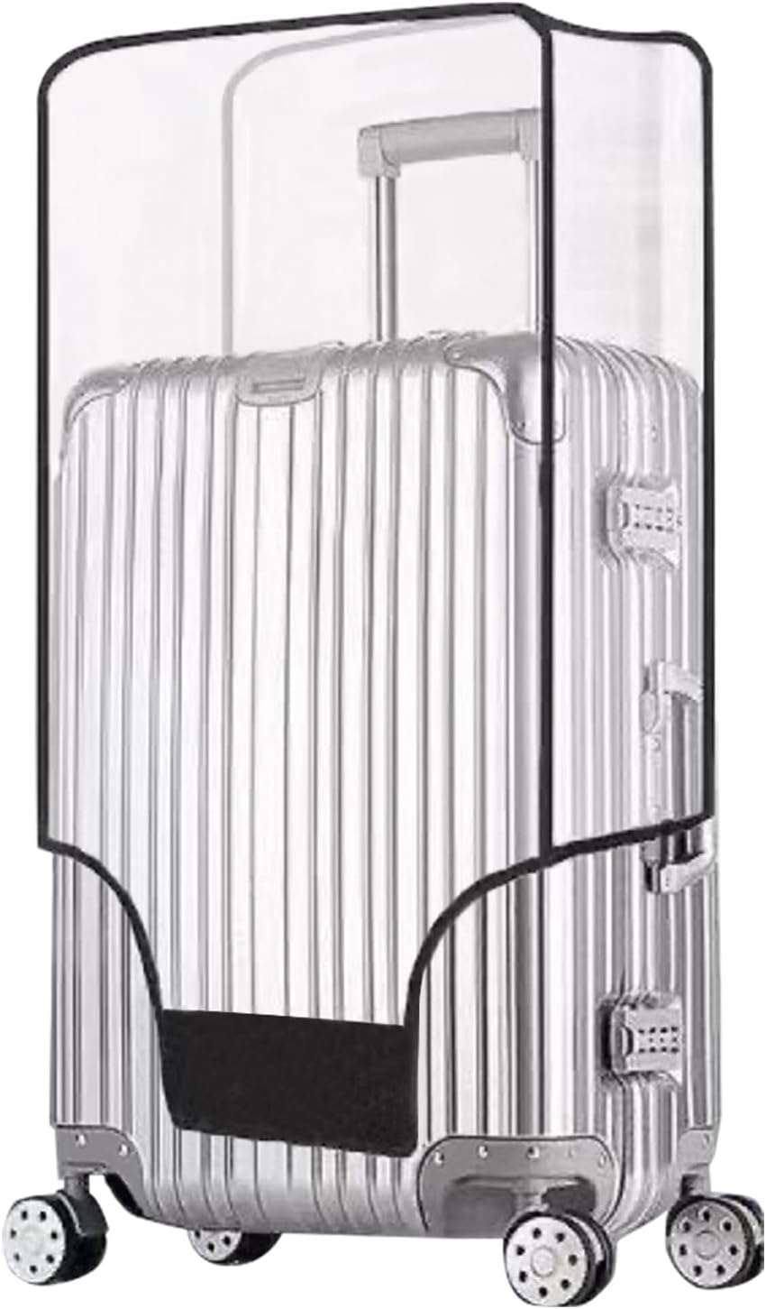 Clear Suitcase Cover - 20 24 26 28 30 Inch Waterproof PVC Suitcase Cover - Transparent Travel Suitcase Wrap - Protective Cover Case for Wheeled Luggage (24-Inch)