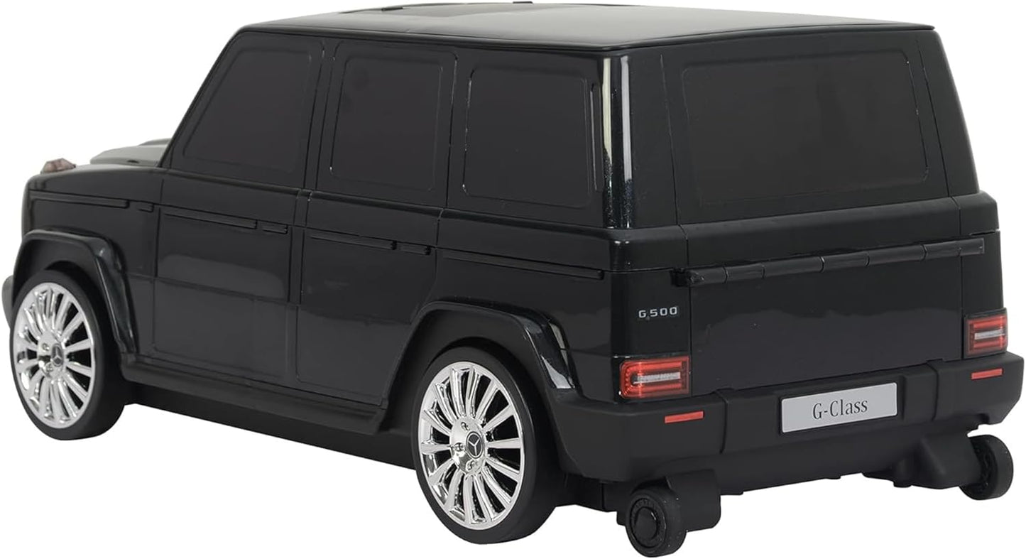 Best Ride On Cars Mercedes G-Class Suitcase Ride On Push Car, Carry-On Luggage for Travel, Realistic Car Look, Inbuilt Storage Space, Compact Size, For Kids Aged 2-6 Years, Large, Black
