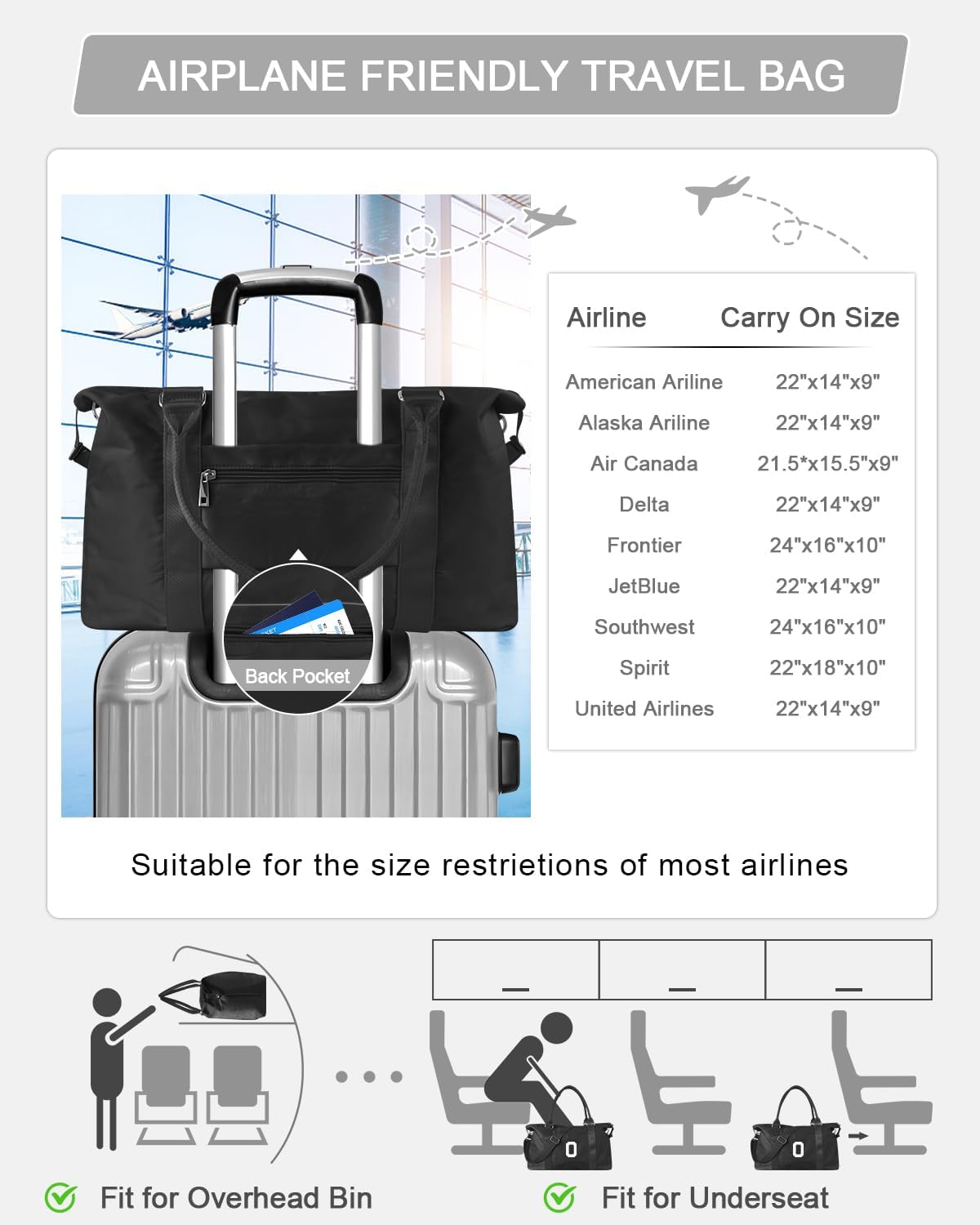 Initial Travel Duffel Bag Sports Gym Bag for Boys Teen Birthday Gifts,Black Personalized Weekender Bag Carry On Tote Bags for Men,Waterproof Overnight Luggage Bag Airplane Travel Essentials(Letter O)